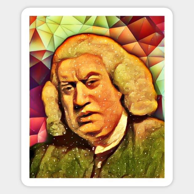 Samuel Johnson Snow Portrait | Samuel Johnson Artwork 15 Sticker by JustLit